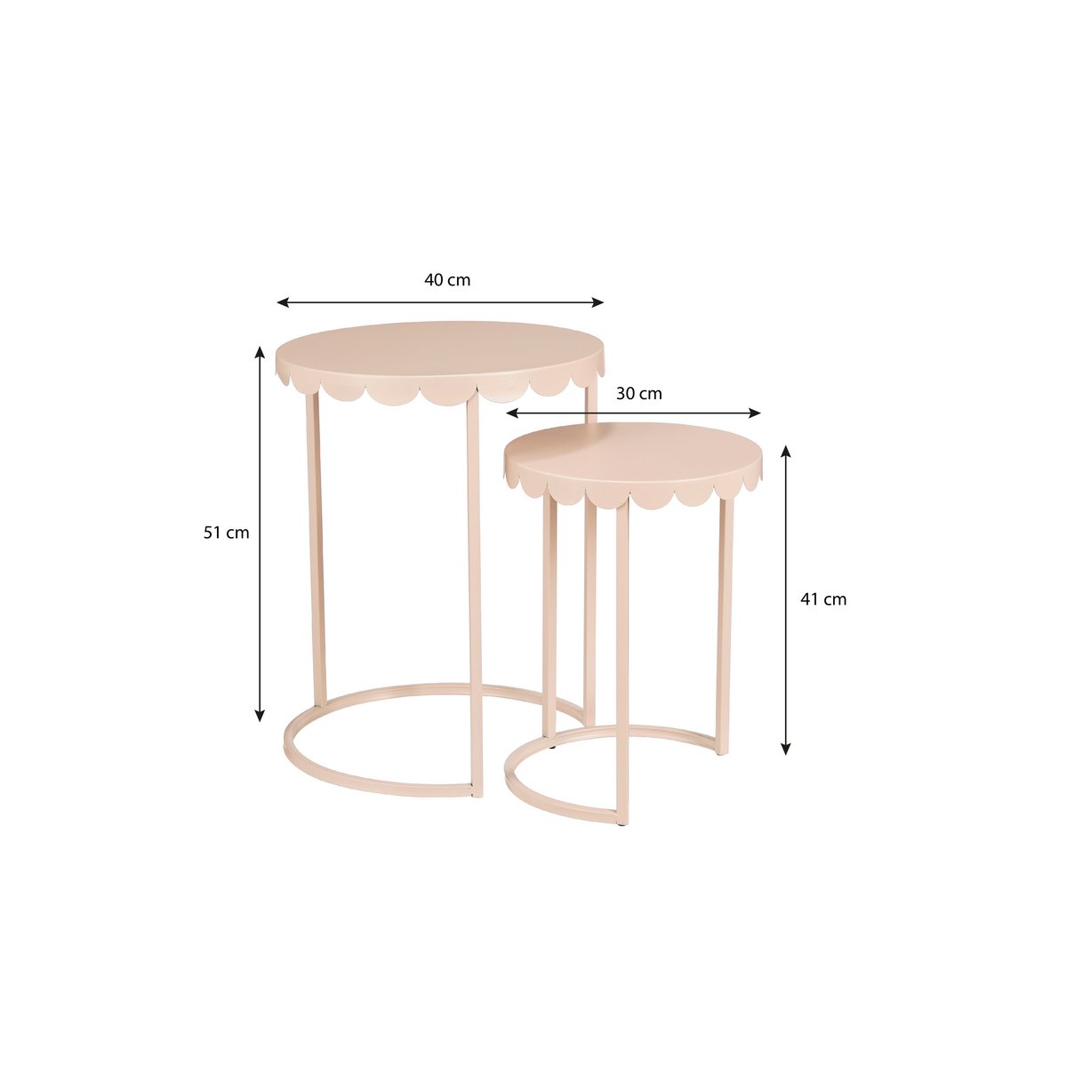 Bijzettafel Lara - Set van 2