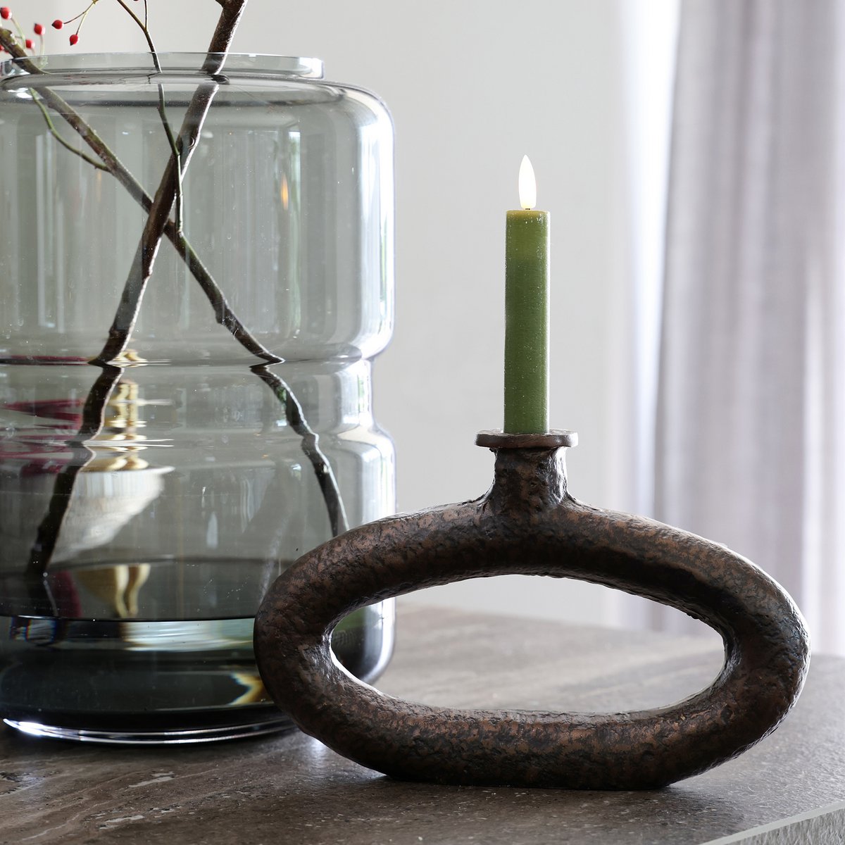 Kandelaar Rocha bronze - S, L