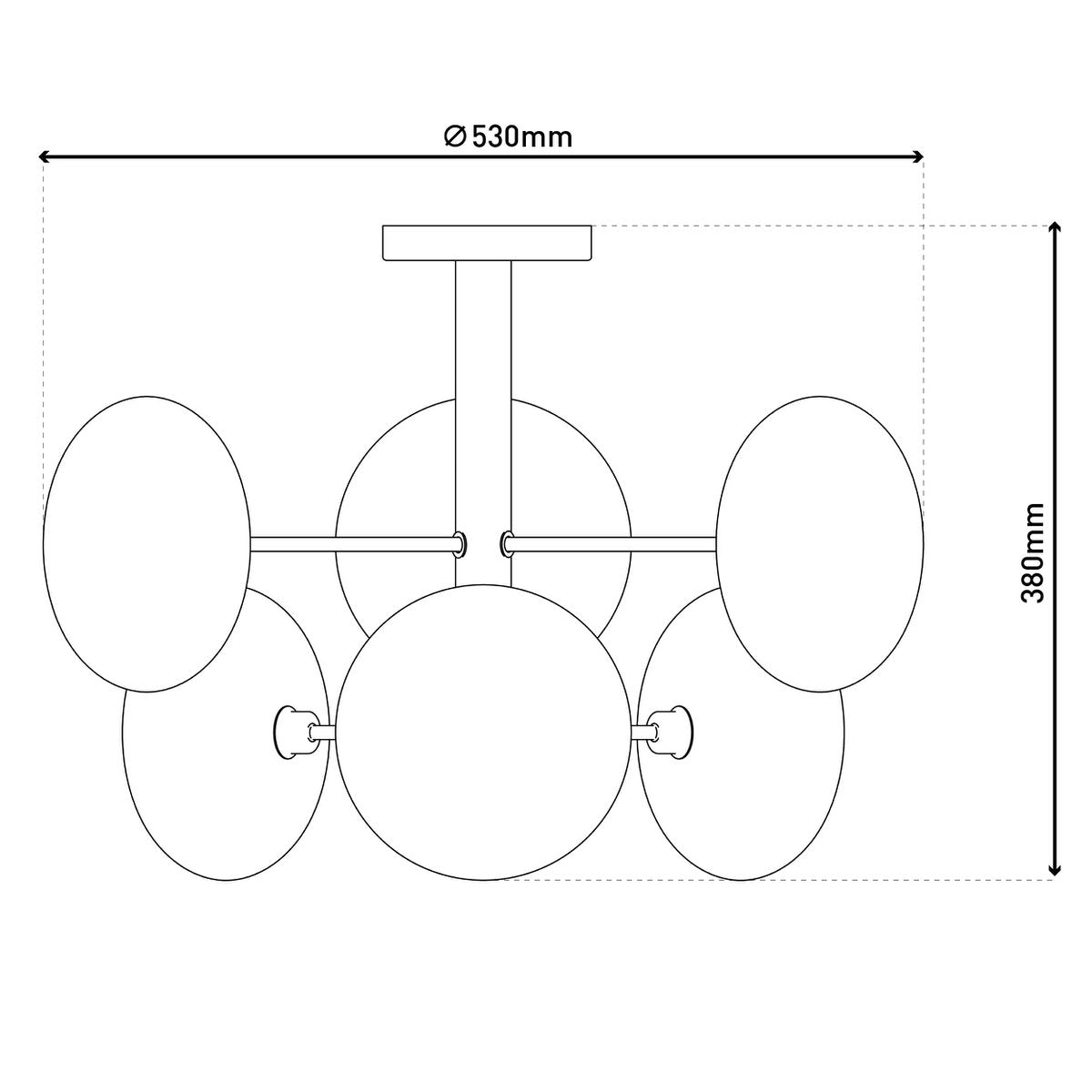 Plafondlamp Orion Messing
