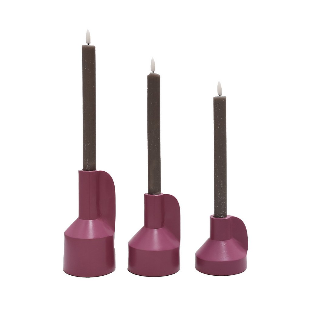 Kaarshouder Alota Mauve - set van 3