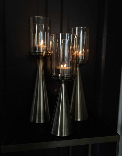 Kandelaar Glas Goud - S