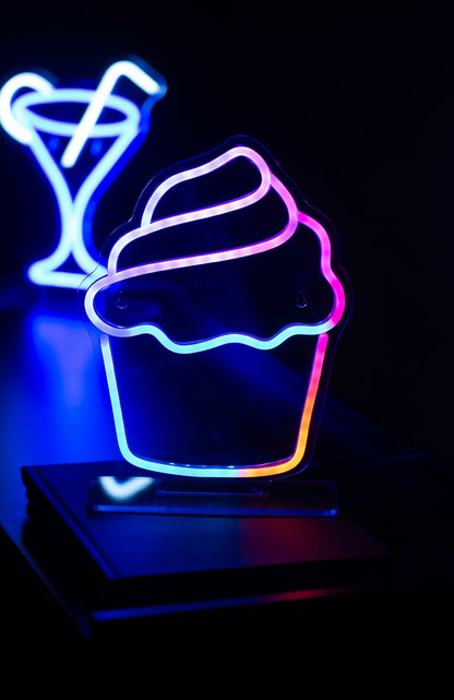 Neonlicht Cupcake - kleurveranderend
