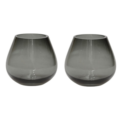 Waxinelichthouder Tasman XS grey - set van 2 stuks