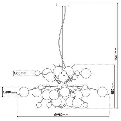 Hanglamp Explosie Wit - Groot