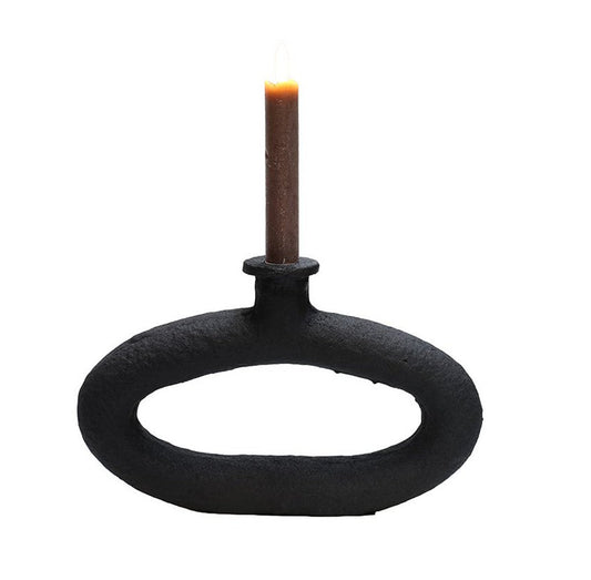 Kandelaar Rocha rough Black - S, L