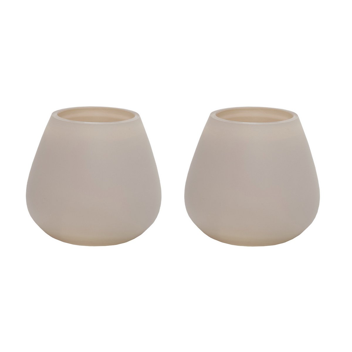 Waxinelichthouder Tasman Matte Ivory - set van 2 stuks