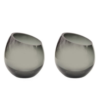 Waxinelichthouder Moho Grey - set van 2 stuks