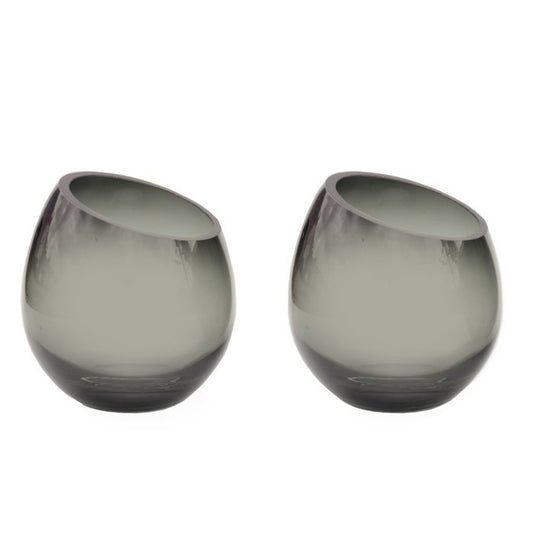 Waxinelichthouder Moho Grey - set van 2 stuks