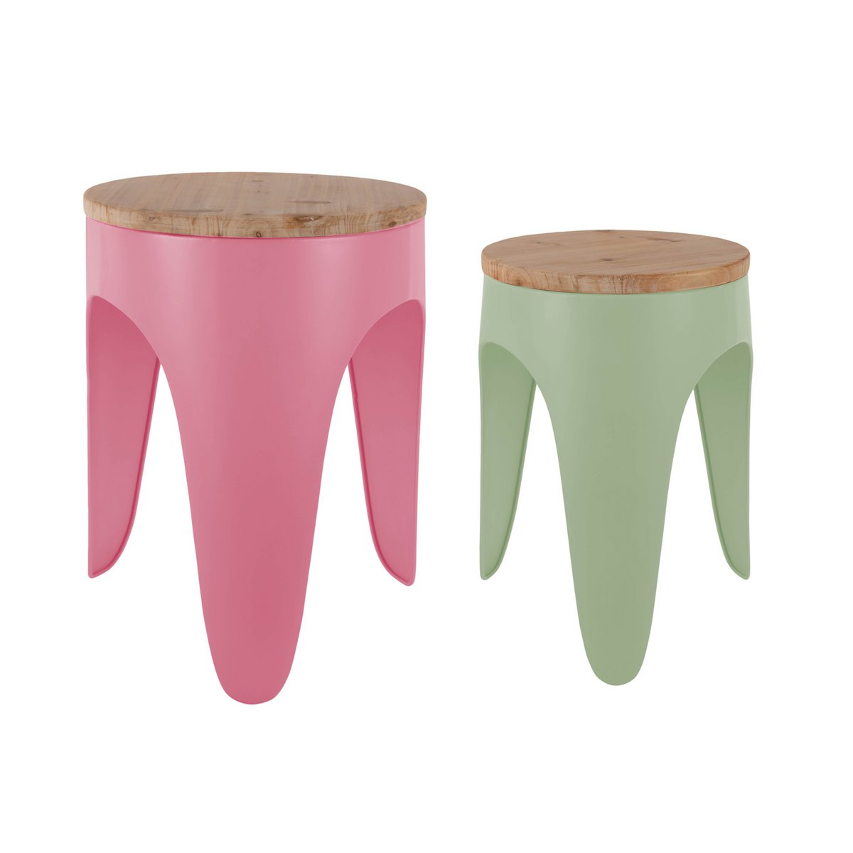 Bijzettafel/Kruk Double Funky - set van twee