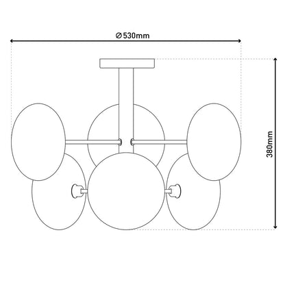 Plafondlamp Orion Smoky