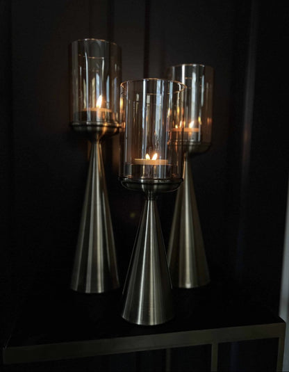 Kandelaar Glas Goud - M