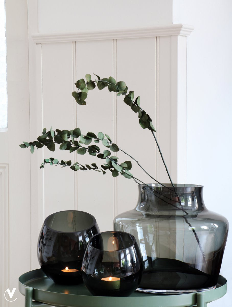 Waxinelichthouder Moho Grey - set van 2 stuks