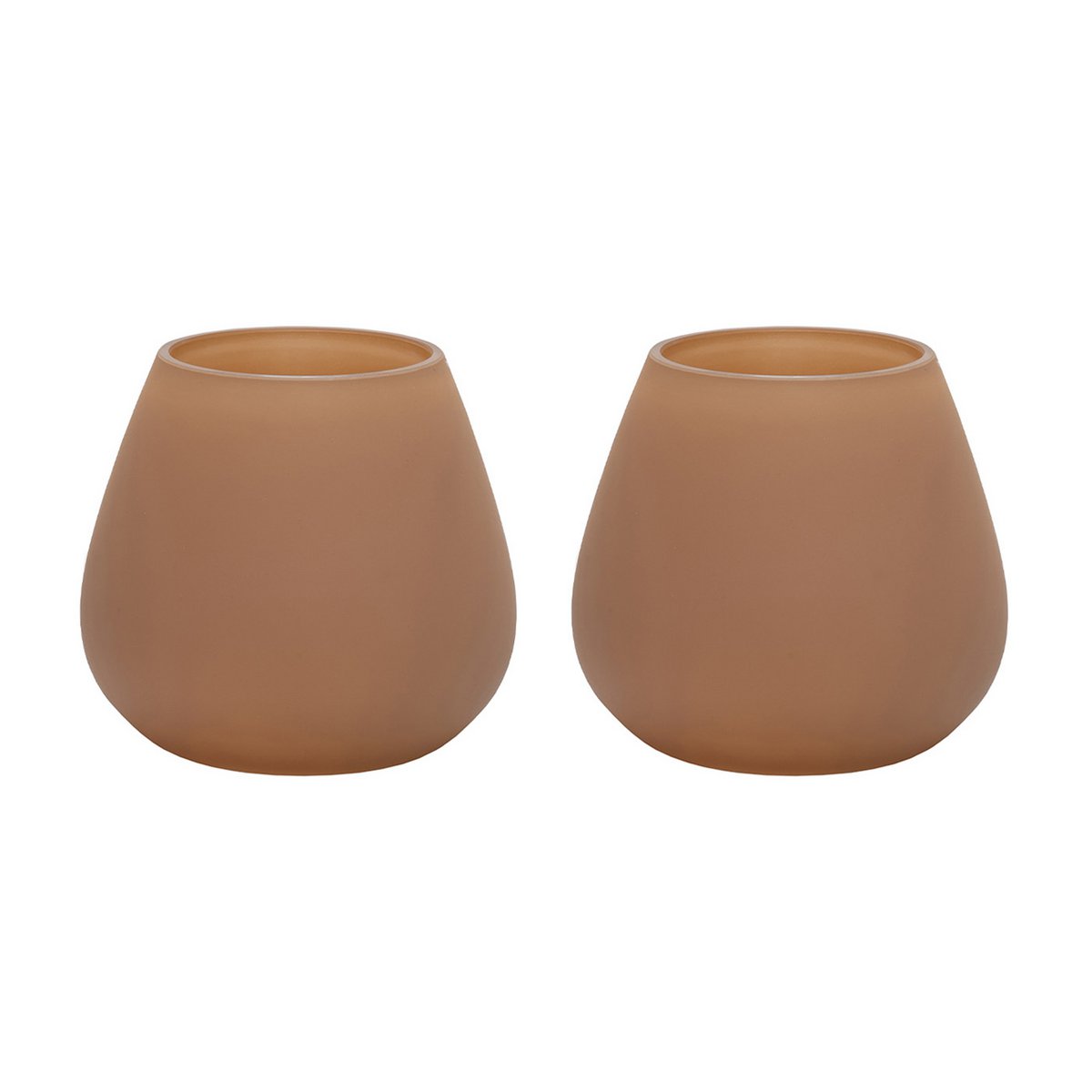 Waxinelichthouder Tasman Matte Sand - set van 2 stuks