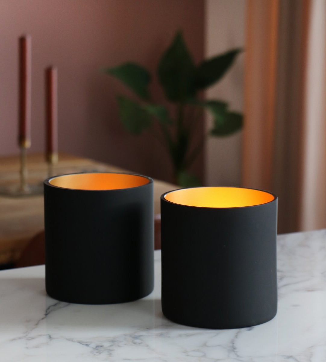 Waxinelichthouder Celtic Black Gold - set van 2 stuks