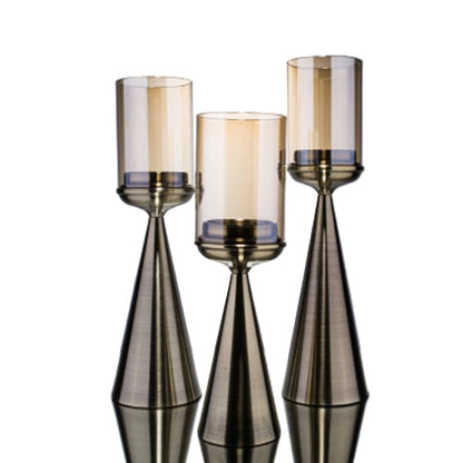 Kandelaar Glas Goud - S