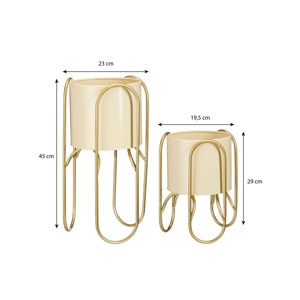 Bloempot Donau op Standaard - set van 2