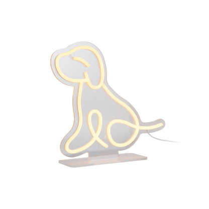 Neonlicht zittende hond