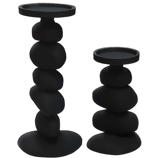 Kandelaar Carepa Black - set van 2 stuks