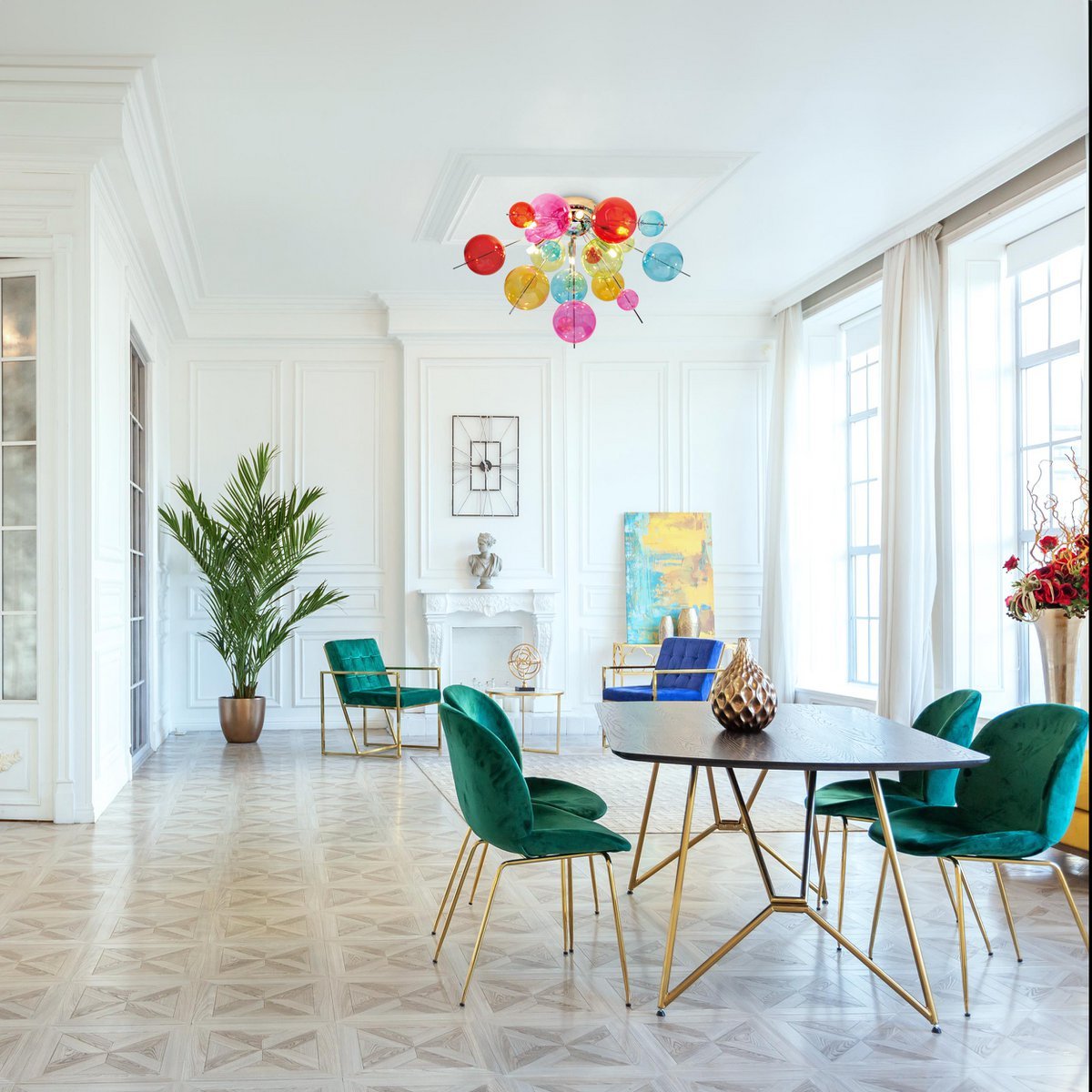 Plafondlamp Explosie Gekleurd