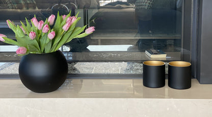 Waxinelichthouder Celtic Black Gold - set van 2 stuks